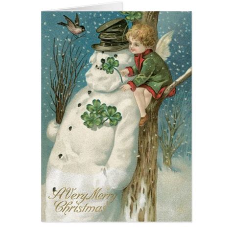 Irish Christmas Cards, Vintage Christmas Card | Zazzle