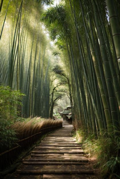 Premium AI Image | photo of arashiyama bamboo forest japan