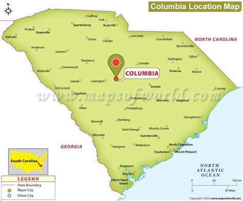 Columbia Usa Karte | creactie