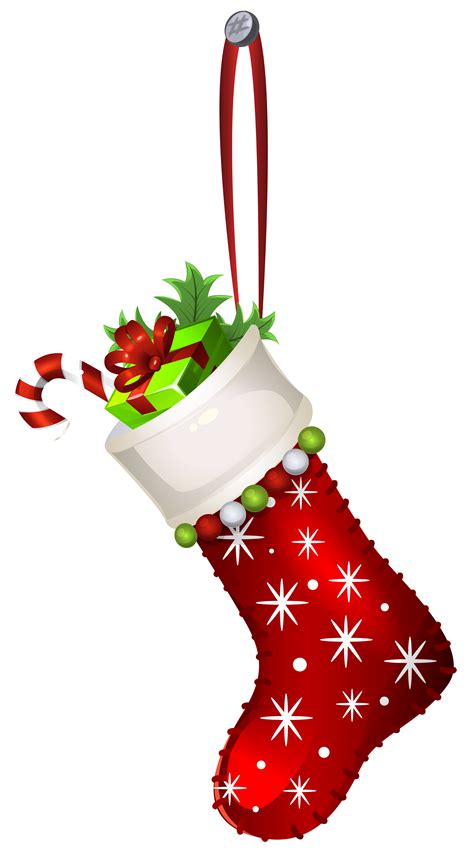 Christmas ornament Christmas decoration Clip art - Red Christmas Stocking Transparent PNG Clip ...