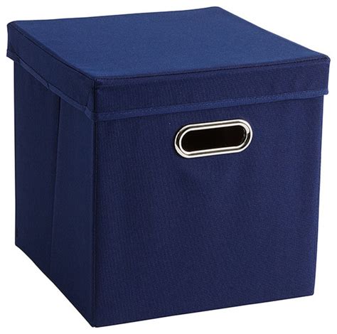 Target Eyelet Plain Folding Storage Cube With Lid - Contemporary - Storage Bins And Boxes - by ...