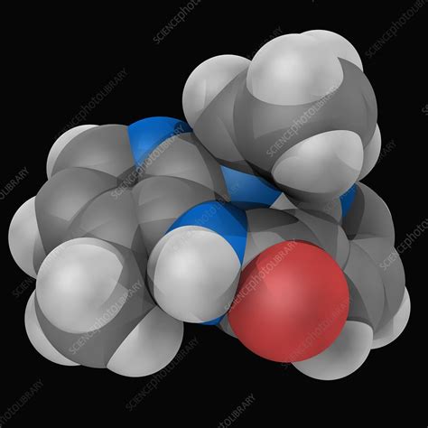 Nevirapine drug molecule - Stock Image - F004/8621 - Science Photo Library