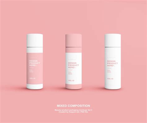 Beauty Product Packaging Mockups Design VOL 2 - PSD File