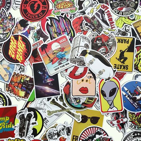 100 Streetwear Skateboard Stickers Laptop Luggage Decals Dope Sticker Lot | eBay