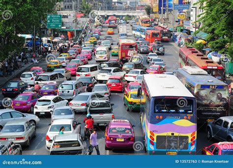 Bangkok traffic editorial stock photo. Image of megapolis - 13572763