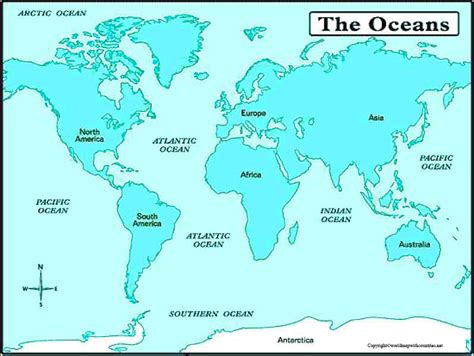 world map with southern ocean | World Map With Countries