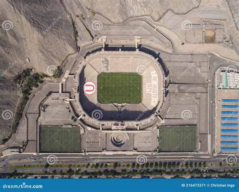 Aerial Image of Monumental Stadium in Lima Peru. Universitario Soccer Team from Peru Editorial ...