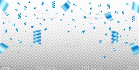 Blue Confetti Background Blue Confetti Falling From The Top Birthday Celebration Vector Eps 10 ...