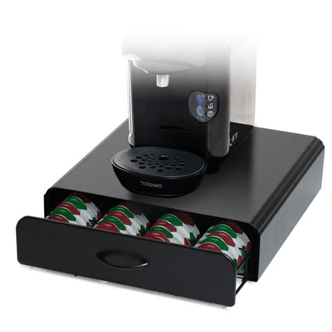 Tassimo Coffee Pod holder. 64 pc Coffee Capsule Drawer & Machine Stand Black | eBay