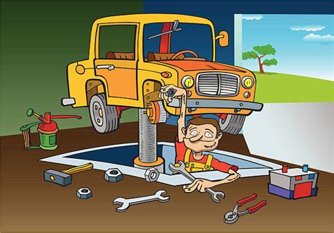 Best Car Repair Cartoon Illustrations, Royalty-Free Vector Graphics & Clip Art - iStock