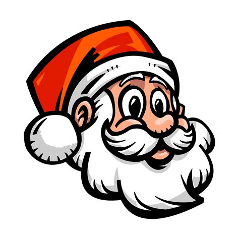 Santa Claus Face Vector Illustration 552645 Vector Art at Vecteezy