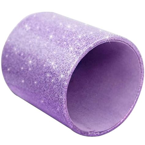 Purple Glitter Pen Holder Office Pencil Case for Kids Desk Cup | eBay