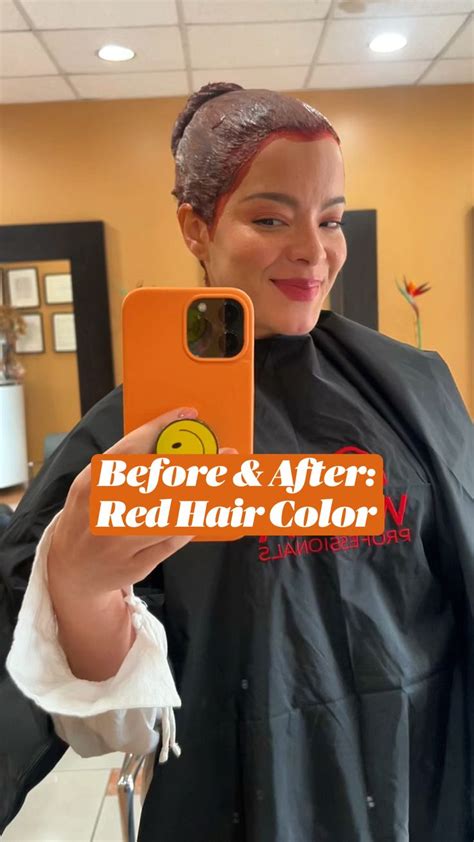 Before & After Red Hair Color | Curly Hair Transformation | Natural ...