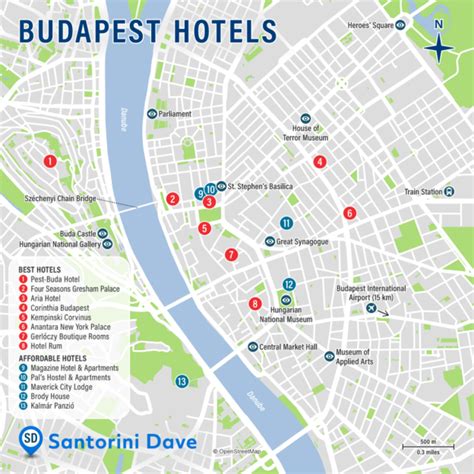 BUDAPEST HOTEL MAP