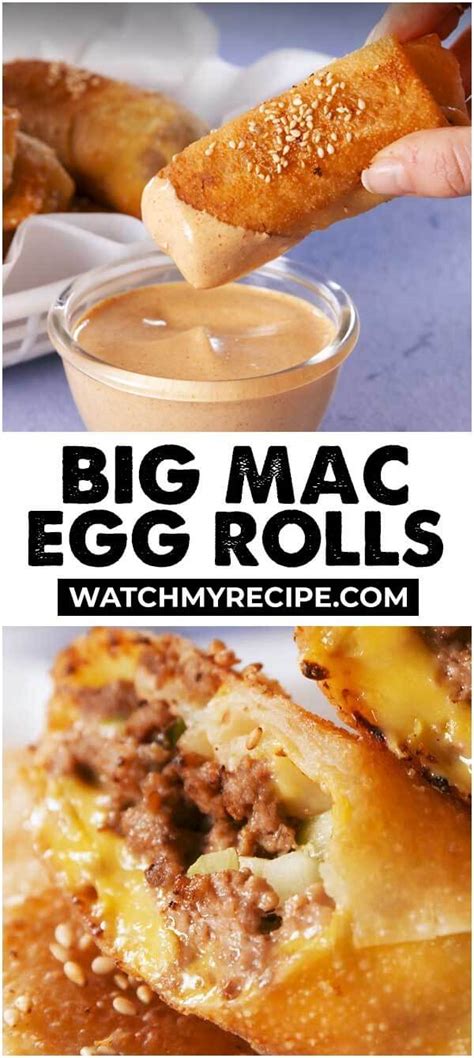 Big Mac Egg Rolls – Pin Healthy Recipes