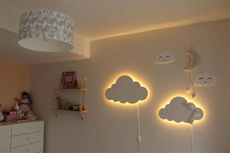 Cloud Night Light Wood Kids Lamp Baby Room Led Lamp Nursery Light Childrens Bedside Lamp ...