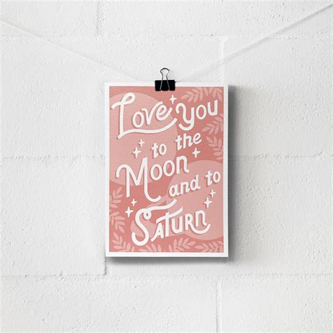 Love You to the Moon and to Saturn Greeting Card Taylor - Etsy