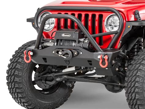 JCR Offroad Mauler Front Recessed Winch Stubby Bumper for 97-06 Jeep ...