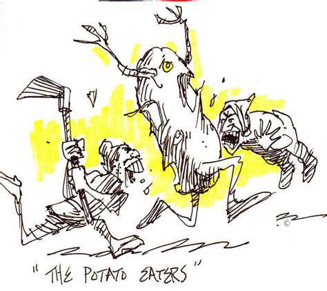 The Potato Eaters | Sketches, The potato eaters, Drawings