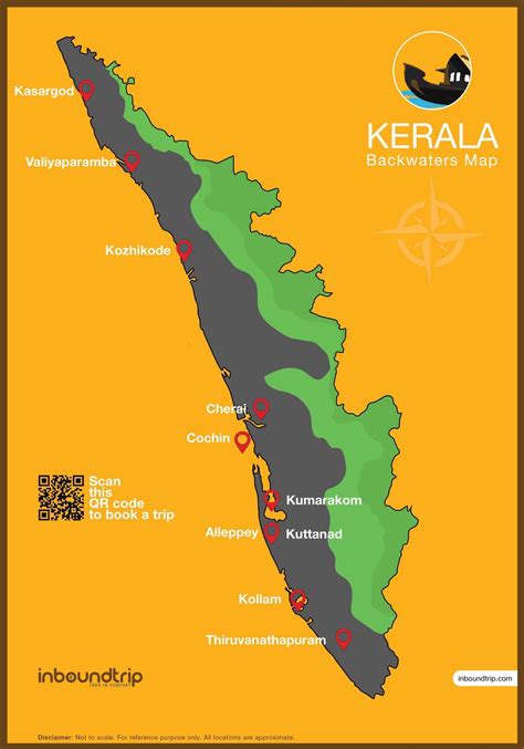 Backwaters in Kerala | Tourist map, Travel book, Kerala