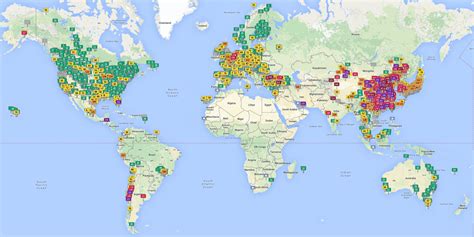 World map of Air Quality Index [OC][1340x671] : MapPorn