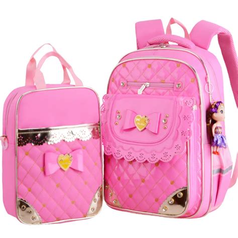 children school bags set for teenagers girls princess school backpack kids waterproof satchel ...