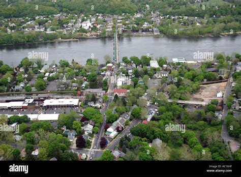 Aerial view of New Hope, Pennsylvania, U.S.A Stock Photo - Alamy