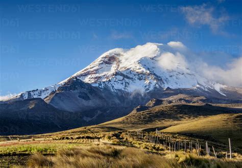 Chimborazo Volcano, Chimborazo Province, Ecuador, South America stock photo