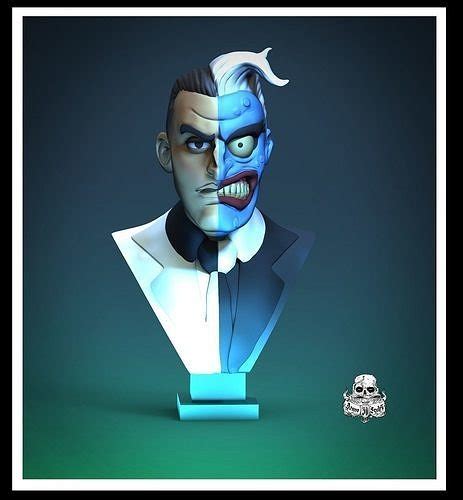 two faces batman animated series 3D model 3D printable | CGTrader