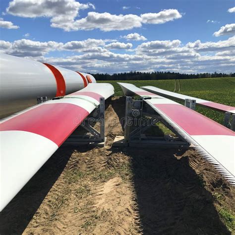 Construction of a New Windmill or Wind Turbine Stock Image - Image of ...