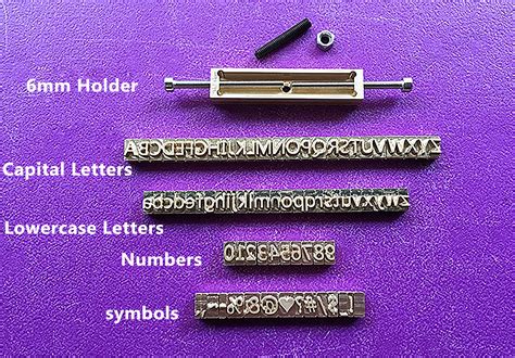 Leather Stamp Alphabet Numbers Symbols Stamp Brass Metal - Etsy