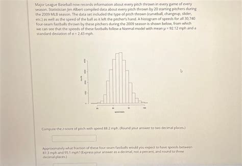 Solved Major League Baseball now records information about | Chegg.com