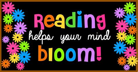 Reading Bulletin Board reading helps your mind bloom | Etsy