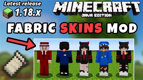 Minecraft Java 1.18.1 Best Fabric Skins Mod Skins Not working/loading Fix - YouTube