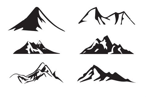 mountain silhouette design, mountain vector,mountain black, mountain ...