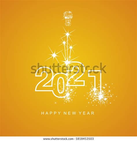 Happy New Year 2021 Firework White Stock Vector (Royalty Free) 1818453503 | Shutterstock