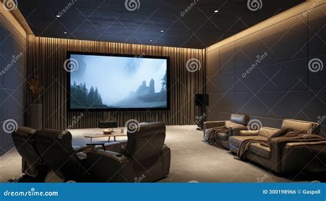 A Peek Inside a Lavishly Designed Home Cinema Room for the Ultimate Movie Experience Stock ...