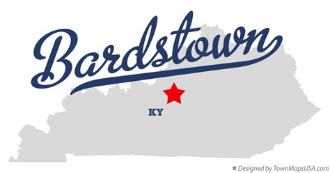 Map of Bardstown, KY, Kentucky