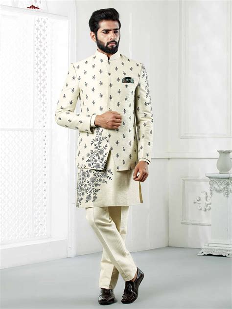 Silk Jodhpuri Suit for Mens Indowestern Suit for Reception Jodhpuri for Men,mens Wedding Dress ...