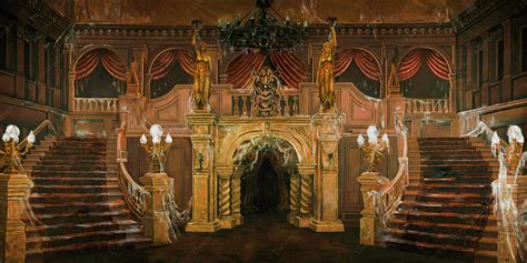 Haunted Mansion Foyer - B Backdrop Rentals | TheatreWorld®