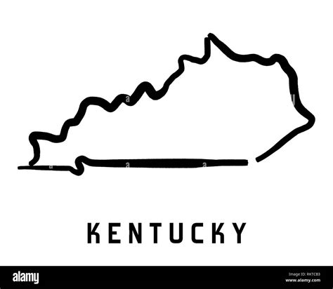 Kentucky simple logo. State map outline - smooth simplified US state ...