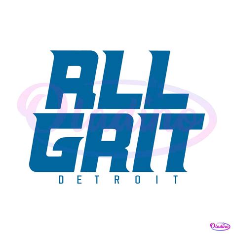 Retro All Grit Detroit Lions SVG