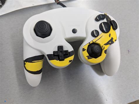 Custom GameCube controller I made using spray paint and sharpie, it's ...