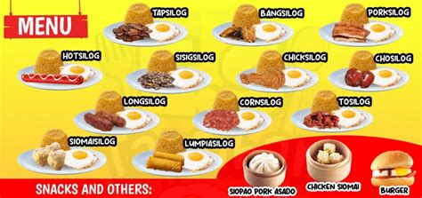 Tapsilog Menu & Updated Prices in Philippines 2023