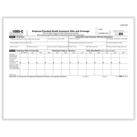 ACA Form 1095-CIRS, 100/package - New Medical Forms