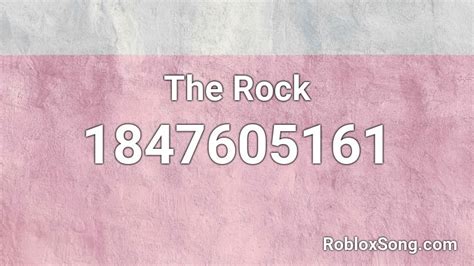 The Rock Roblox ID - Roblox music codes