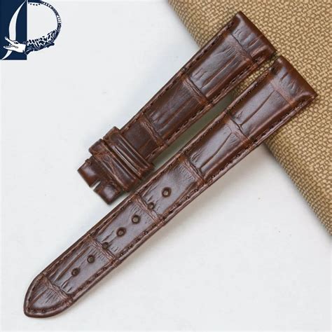 Pesno Lady Alligator Skin Leather Watch Band Genuine Crocodile Leather Watch Strap for Cartier ...