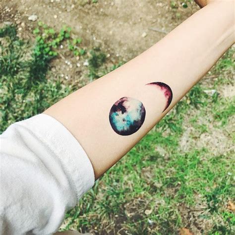 Moon phase temporary tattoo2 pcs set Moon temporary | Etsy | Moon ...