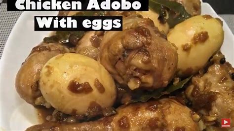 Chicken Adobo with Eggs Recipe - YouTube