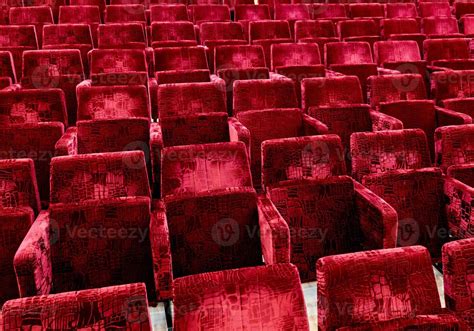 A lot of red seats in a movie theater. 7485252 Stock Photo at Vecteezy